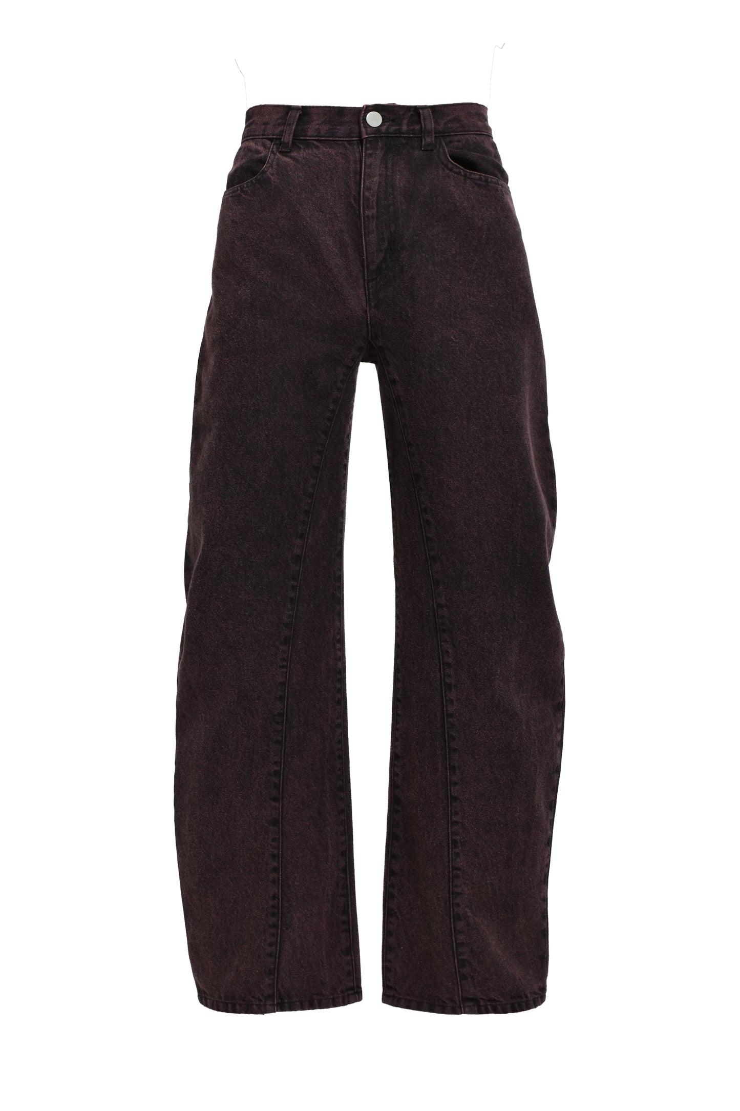 CURVED DENIM PANTS / PNK