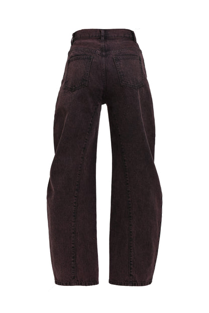 CURVED DENIM PANTS / PNK