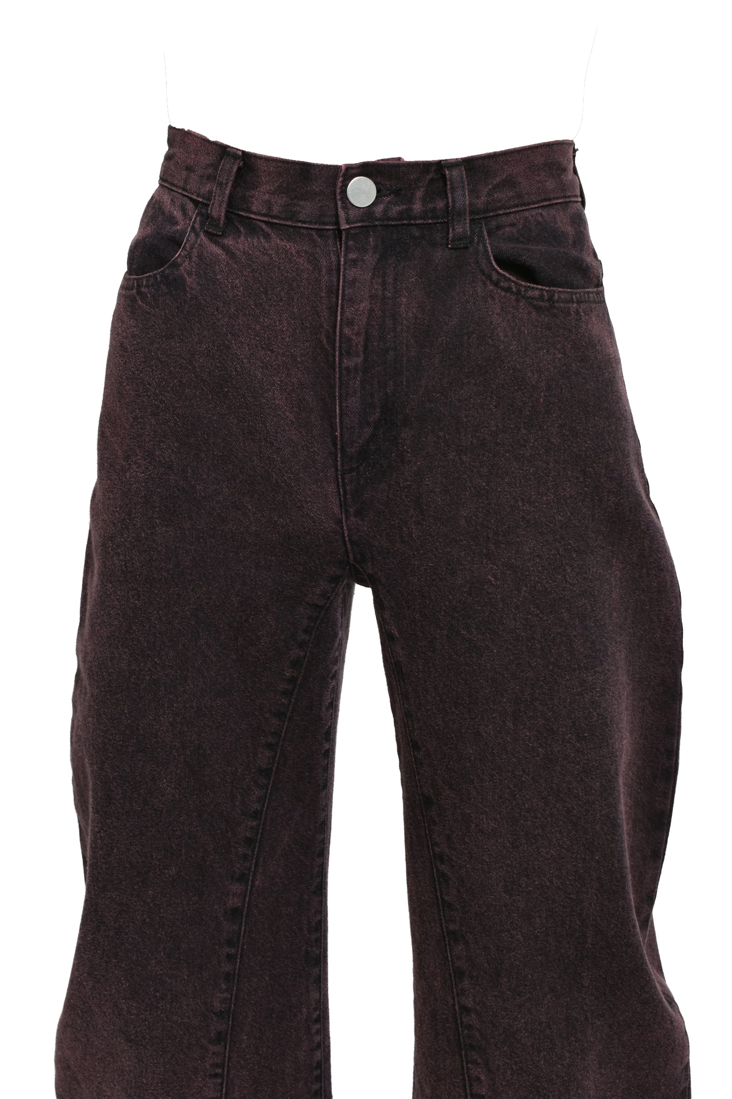 CURVED DENIM PANTS / PNK
