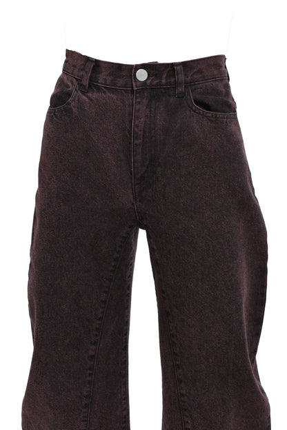 CURVED DENIM PANTS / PNK