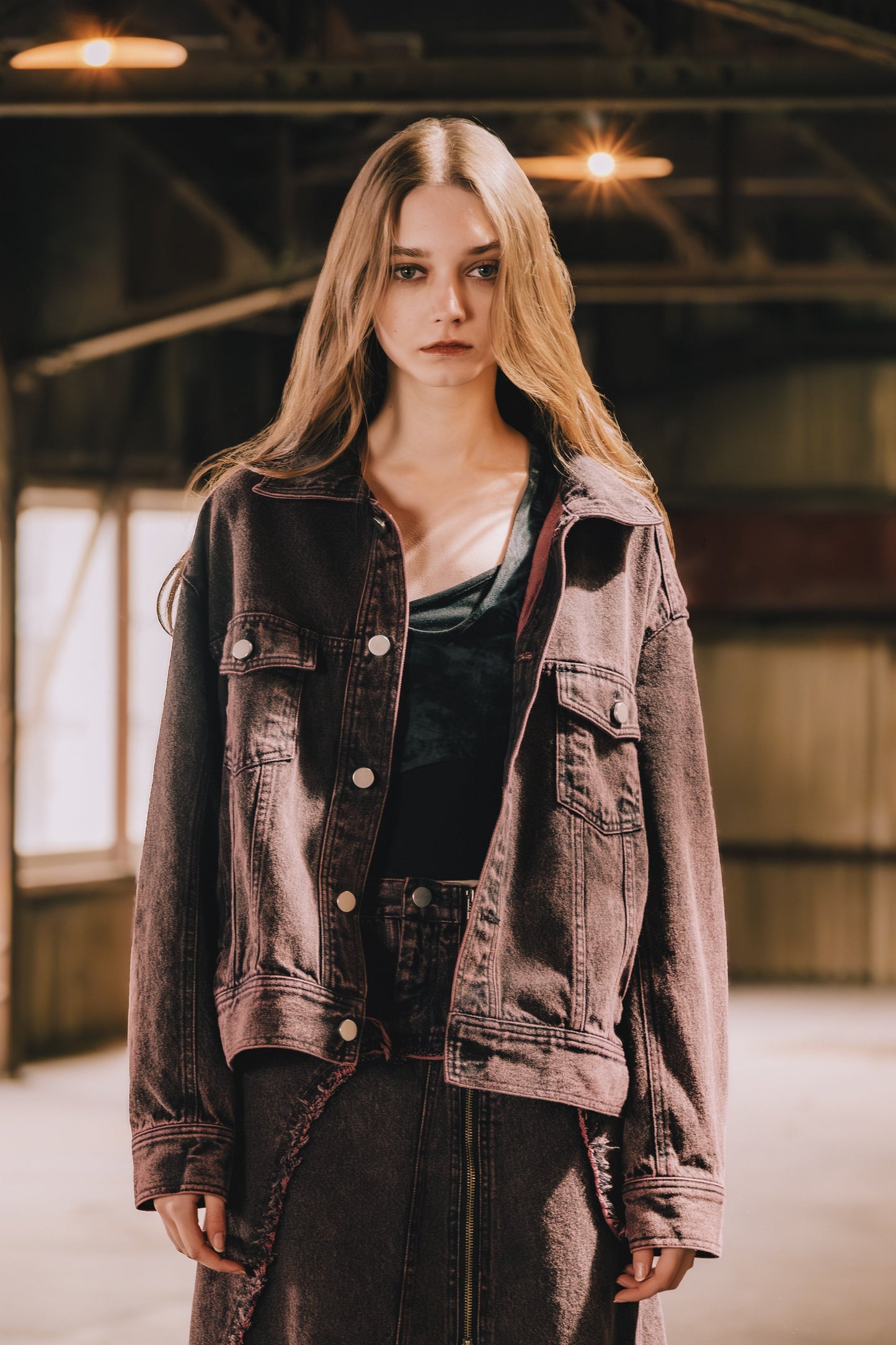 DENIM BLOUSON / PNK