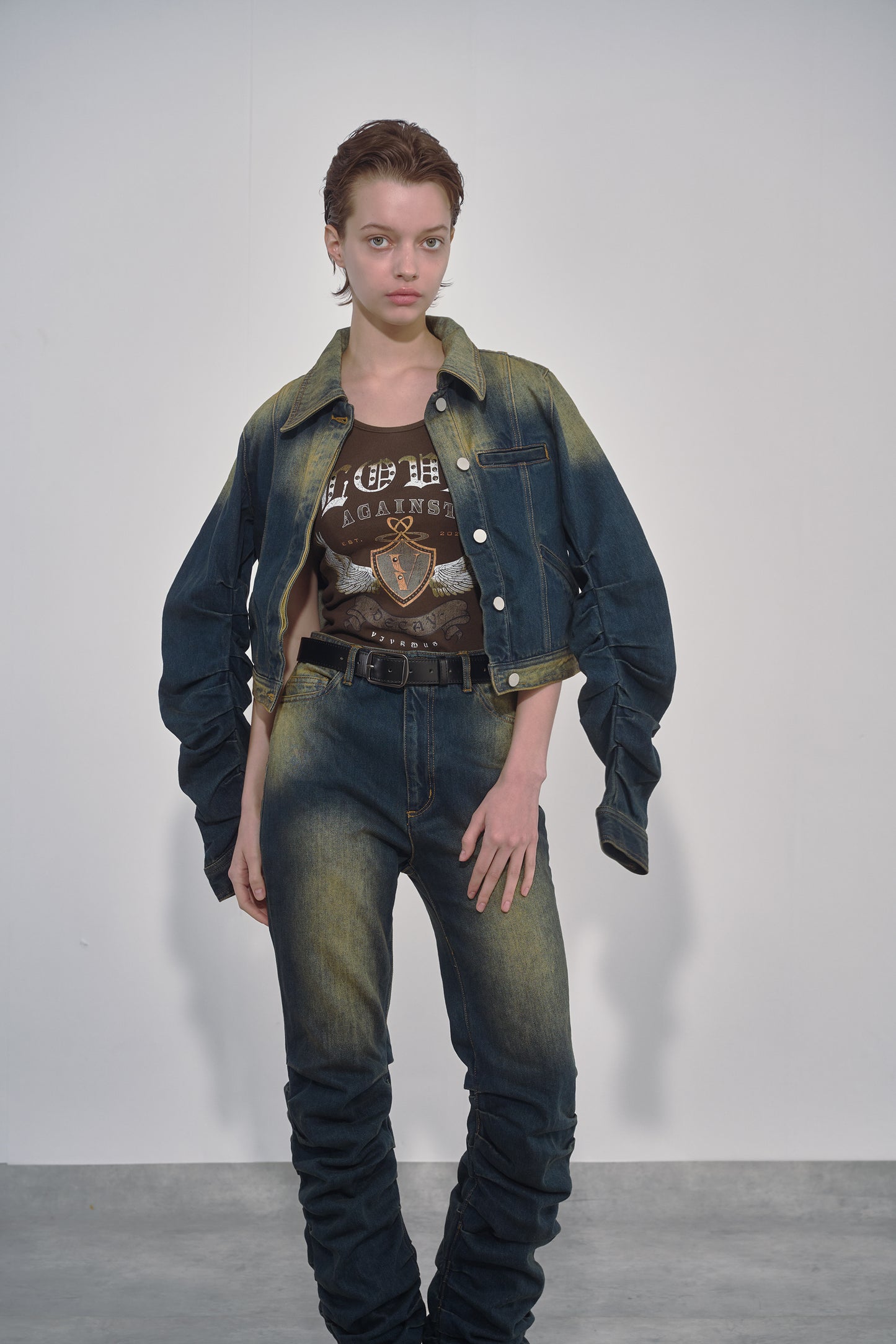 LOOSED SLEEVE DENIM JACKET / BLU