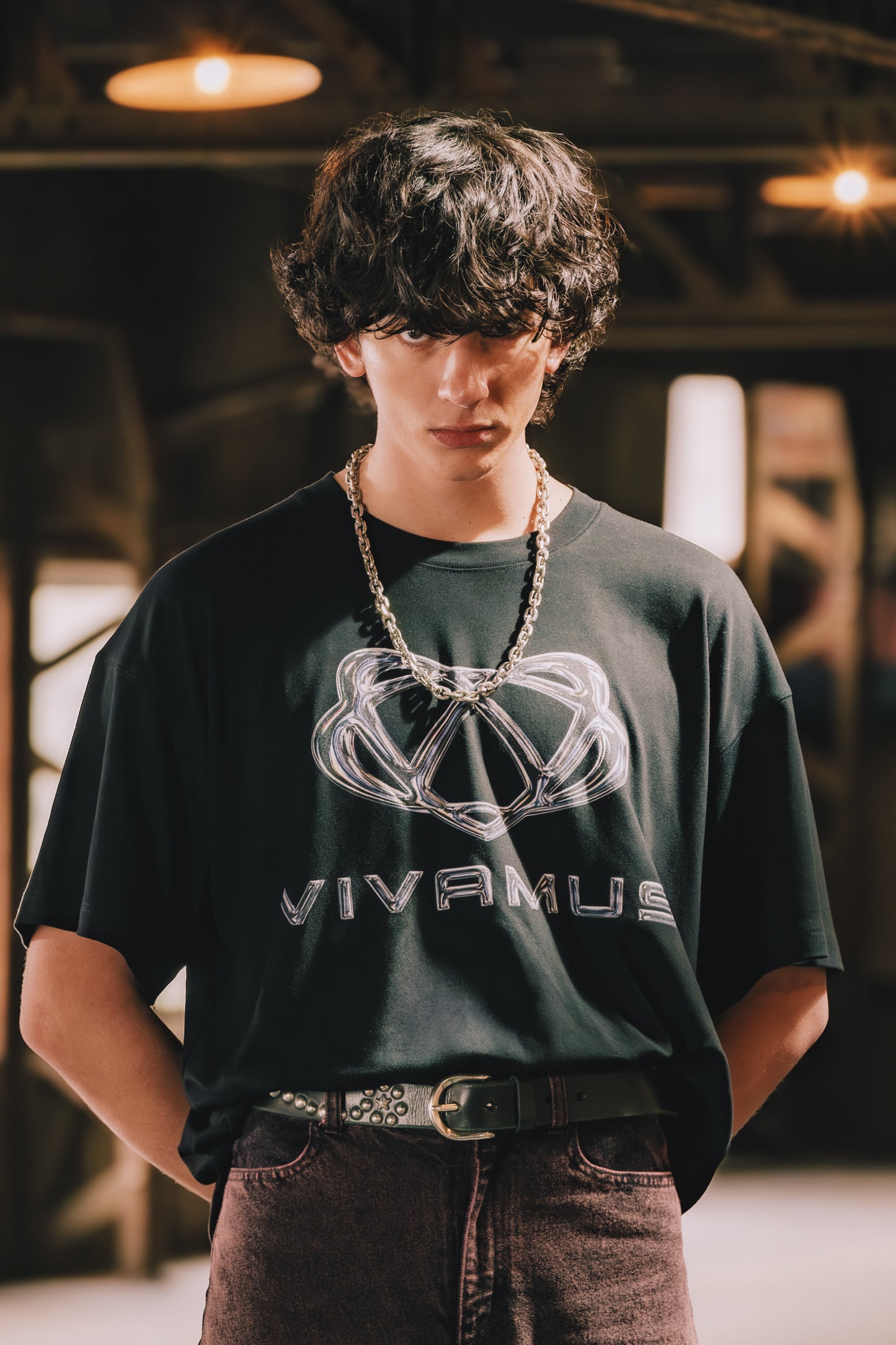 VIVAMUS LOGO MENS CREWNECK T-SHIRT / BLK